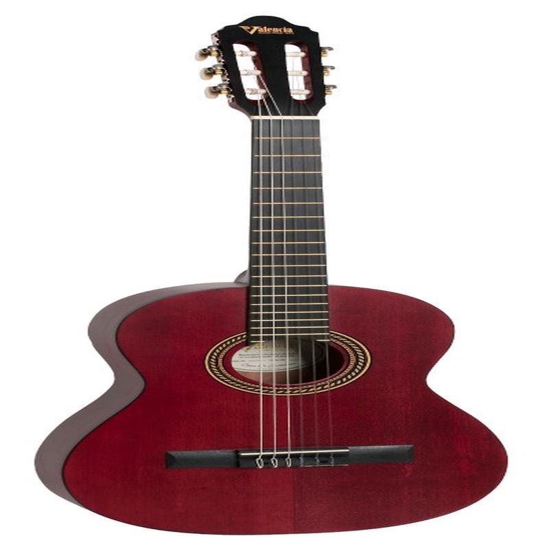 Valencia - 3/4 Size Classical Guitar Transparent Wine Red VC203-TWR
