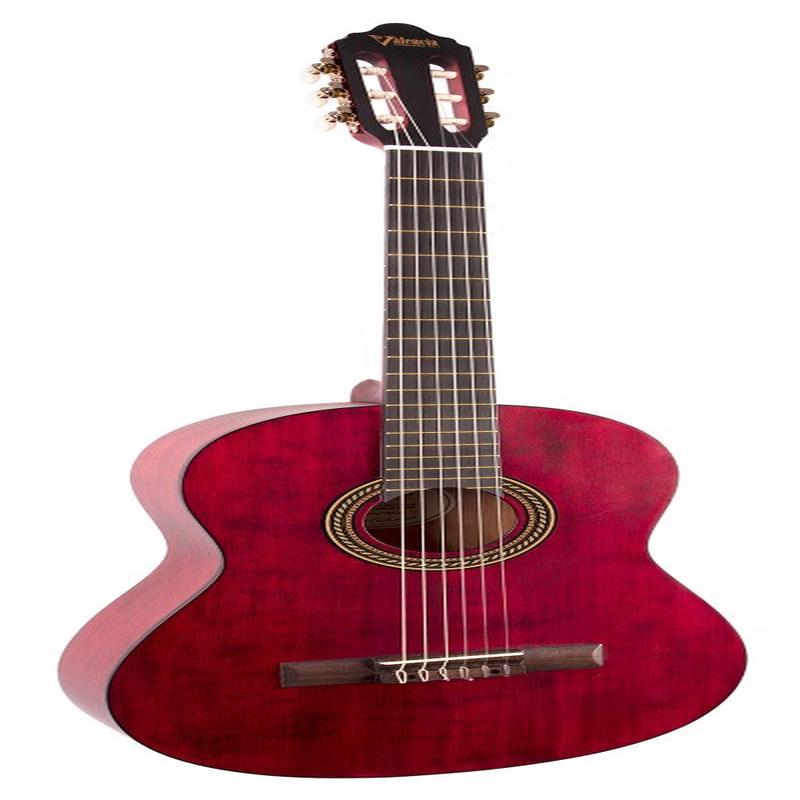 Valencia - 4/4 Size Classical Guitar Transparent Wine Red VC204-TWR