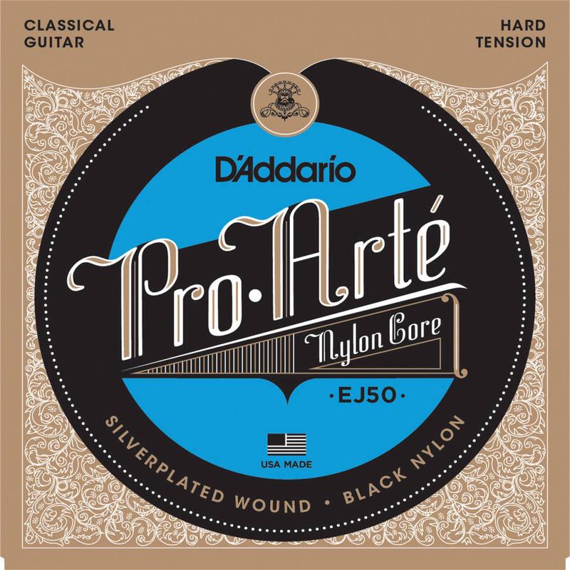 D'addario EJ50 Pro Arte Classical Strings - Guitar Hard Tension Black