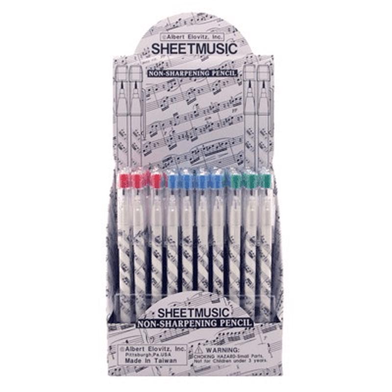 Sheetmusic Pencil Plastic (Each 1)