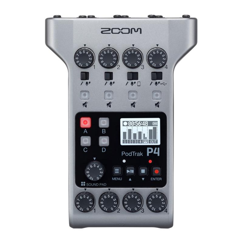 Zoom PodTrak P4 - 4 Track Podcast Recorder