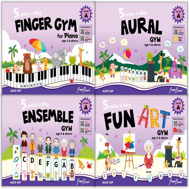 ( Package) 5 mins a day FINGER GYM Level A All 4 Books (2nd edition)