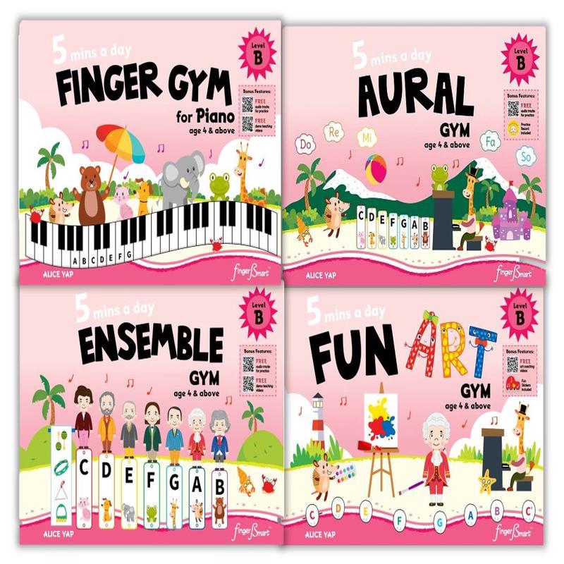 ( Package) 5 mins a day FINGER GYM Level B All 4 Books