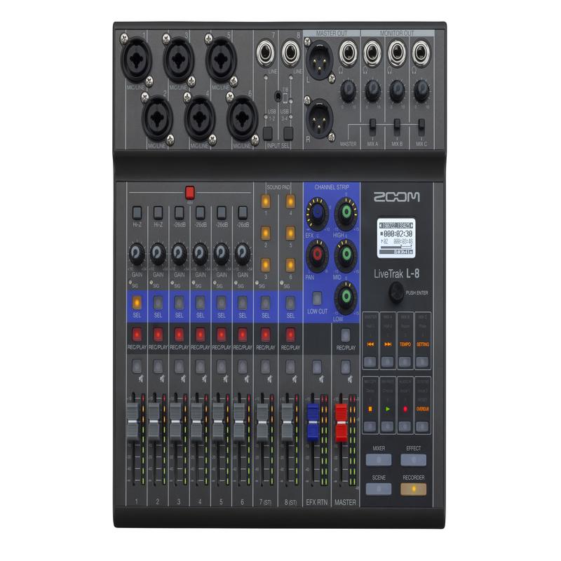 Zoom LiveTrak L-8 Digital Mixer + Recorder
