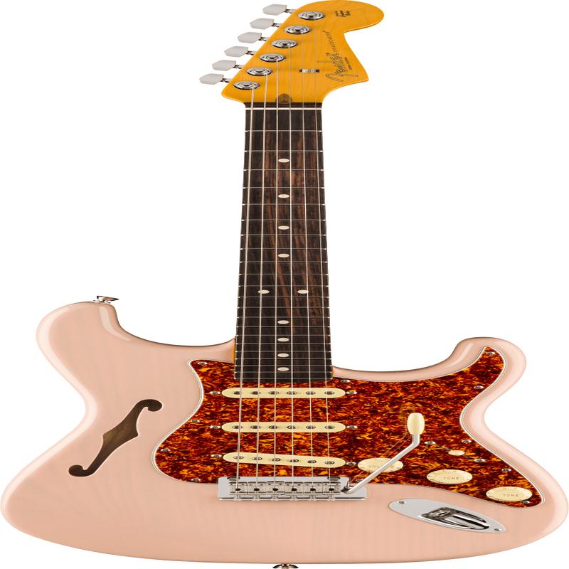 Fender American Professional II Stratocaster Thinline, Rosewood Fingerboard, Transparent Shell Pink