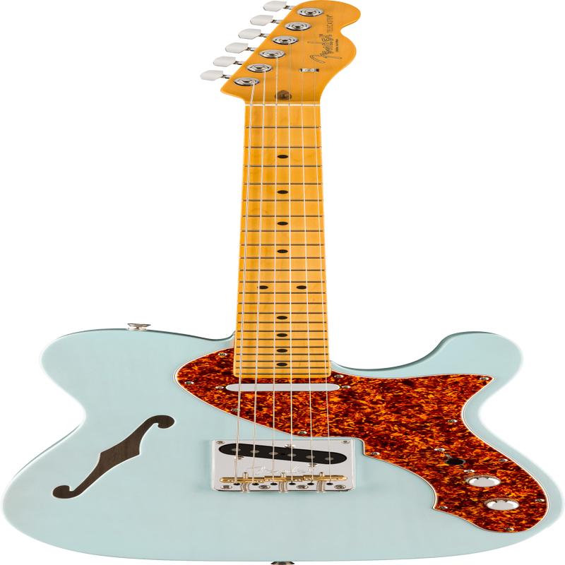 Fender American Professional II Telecaster Thinline, Maple Fingerboard, Transparent Daphne Blue