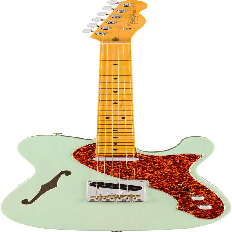 Fender American Professional II Telecaster Thinline, Maple Fingerboard, Transparent Surf Green
